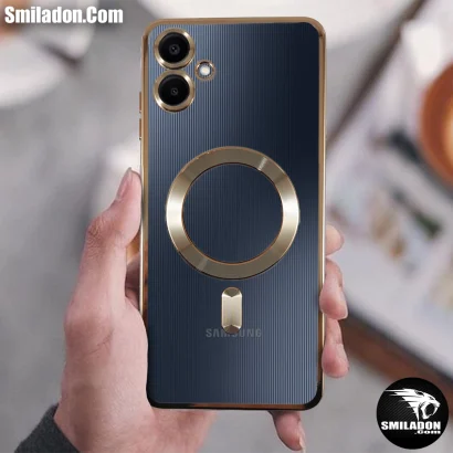 قاب گوشی سامسونگ Samsung A06 ژله ای دور کروم مگ سیف دار (کد2053)